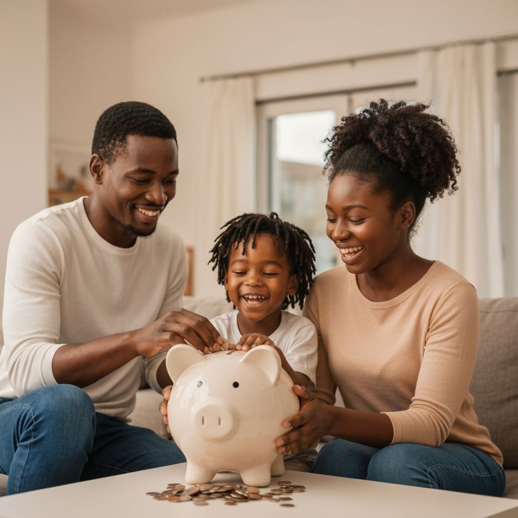 Família a poupar para o futuro